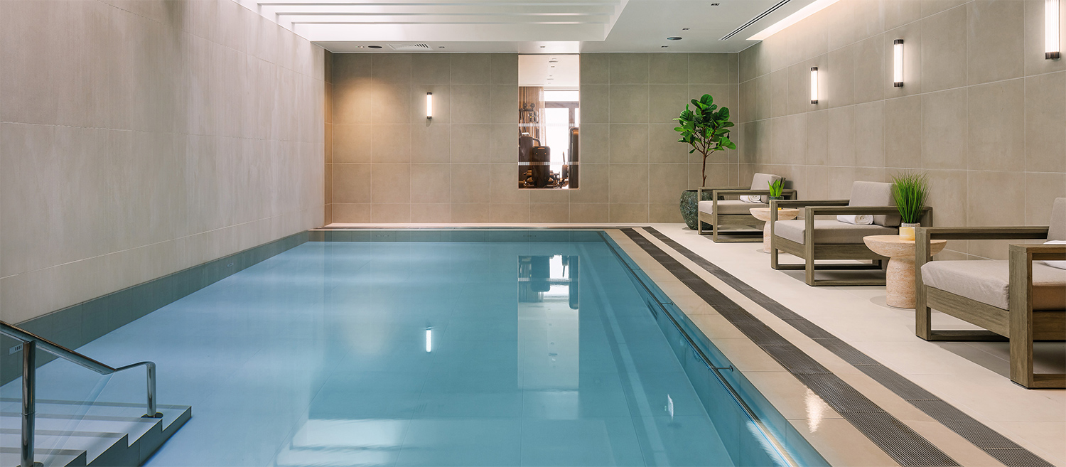 heated indoor pool at The Oren